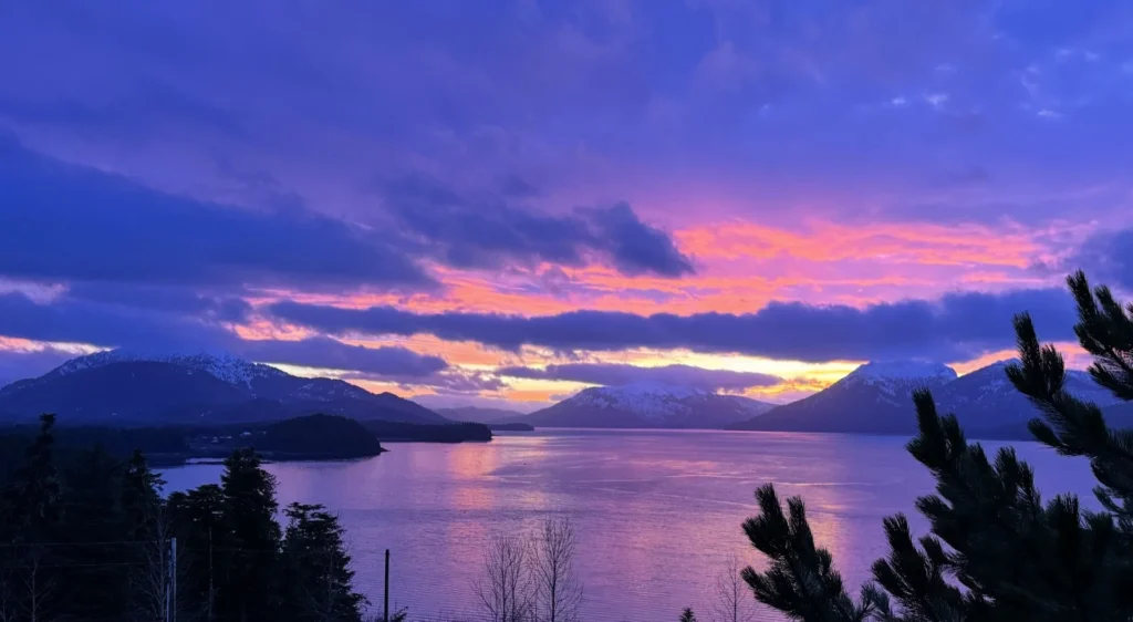 Alaska Sunset over the bay